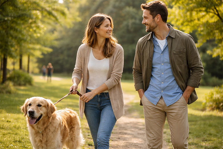 adult-walking-a-dog-in-a-park